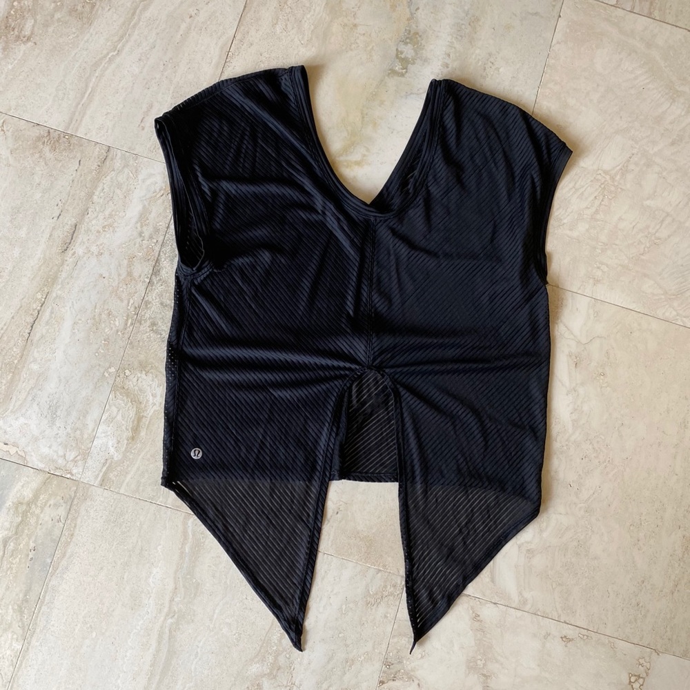 Lululemon tie back sheer top